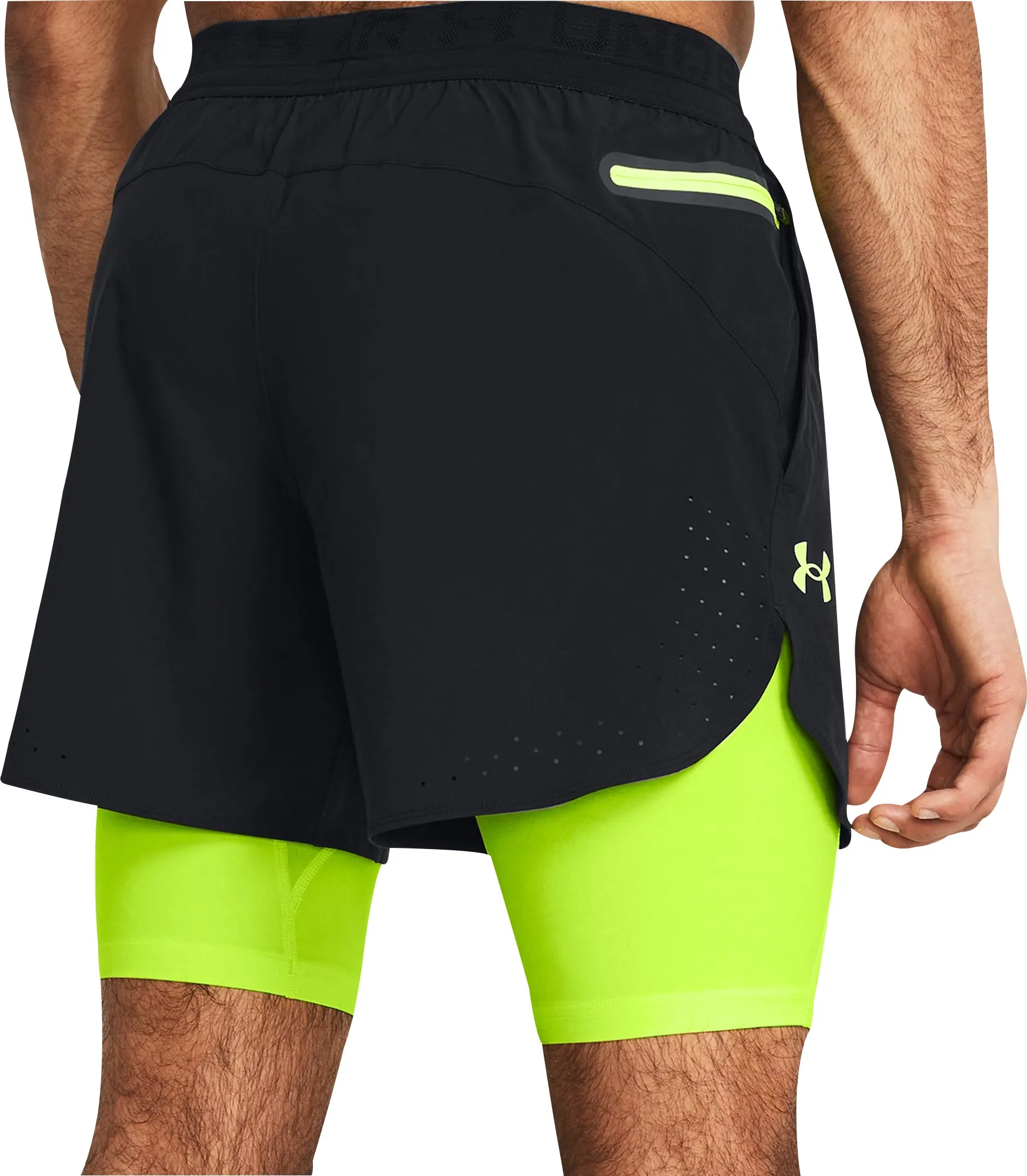 Under Armour Vanish Elite 2 In 1 Mens Running Shorts - Black Practical Wear