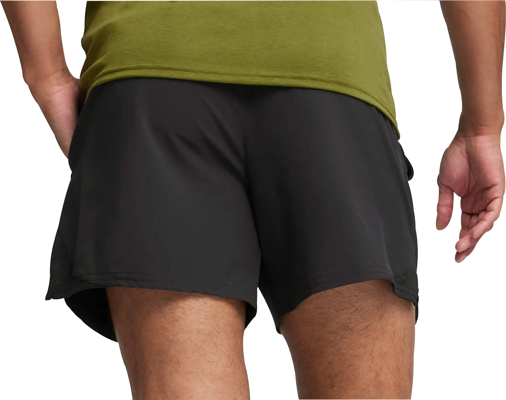 Puma Ultrabreathe Stretch 5 Inch Mens Training Shorts - Black Wrinkle Resistant Finish