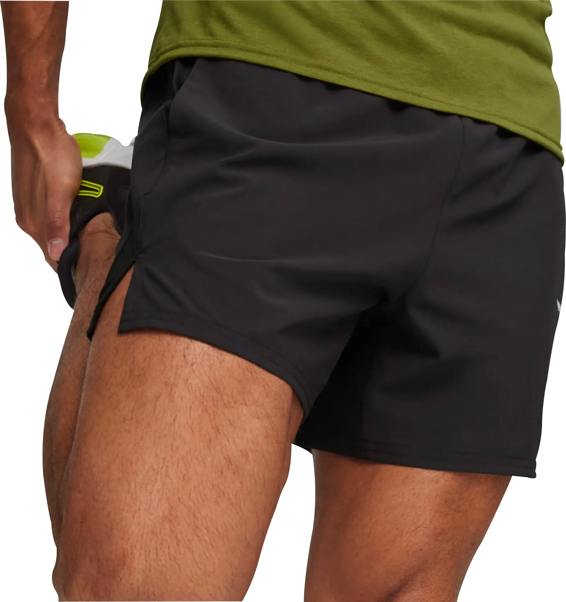 Light Reflective Trim Color Variety Puma Ultrabreathe Stretch 5 Inch Mens Training Shorts - Black