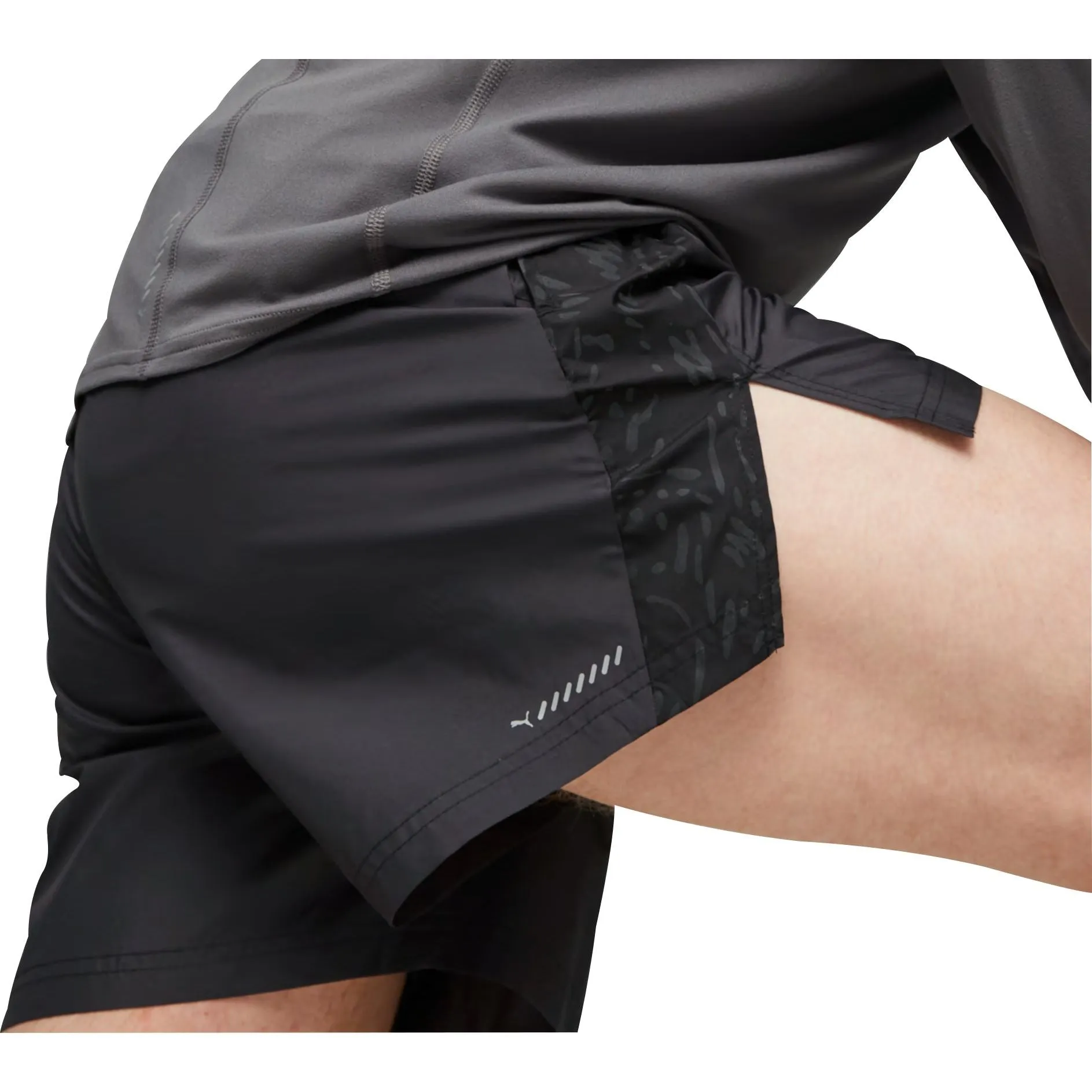 Puma Run 5 Inch Mens Running Shorts - Black art industry