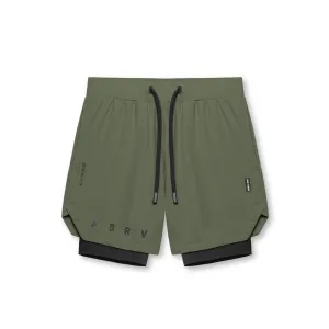 Anti Static Fabric 0866. Tetra-Lite? 7" Liner Short - Olive "ASRV"/Black