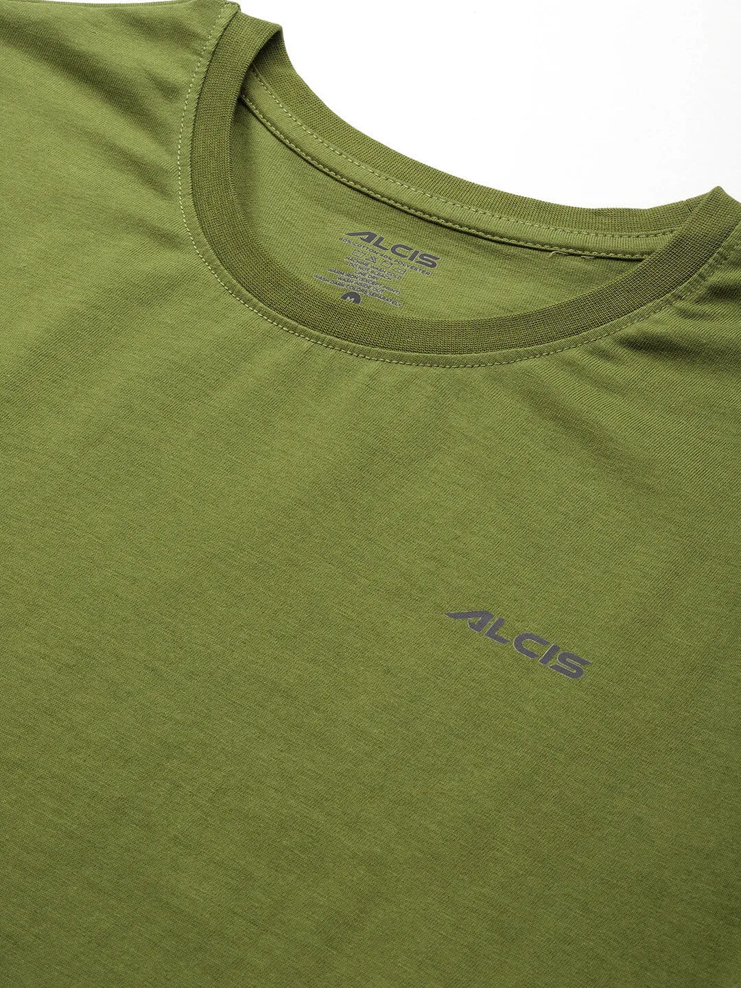 Alcis Men Olive Green Printed Sports T-shirt CompactFold