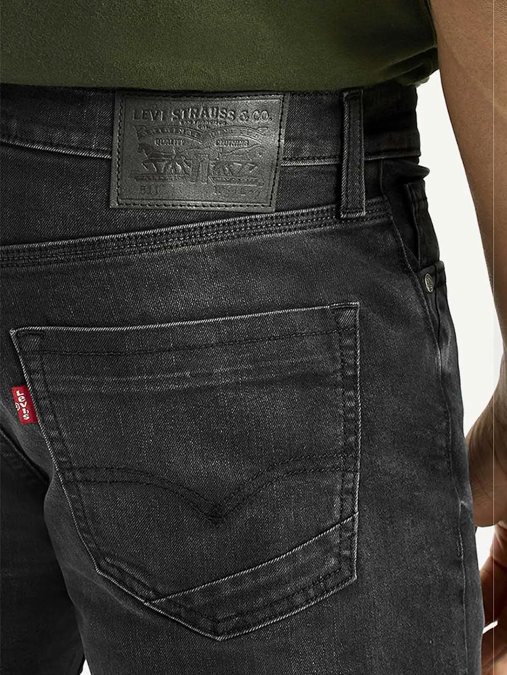 Men's 511 Black Slim Fit Mid Rise Jeans Multipurpose Utility Pockets