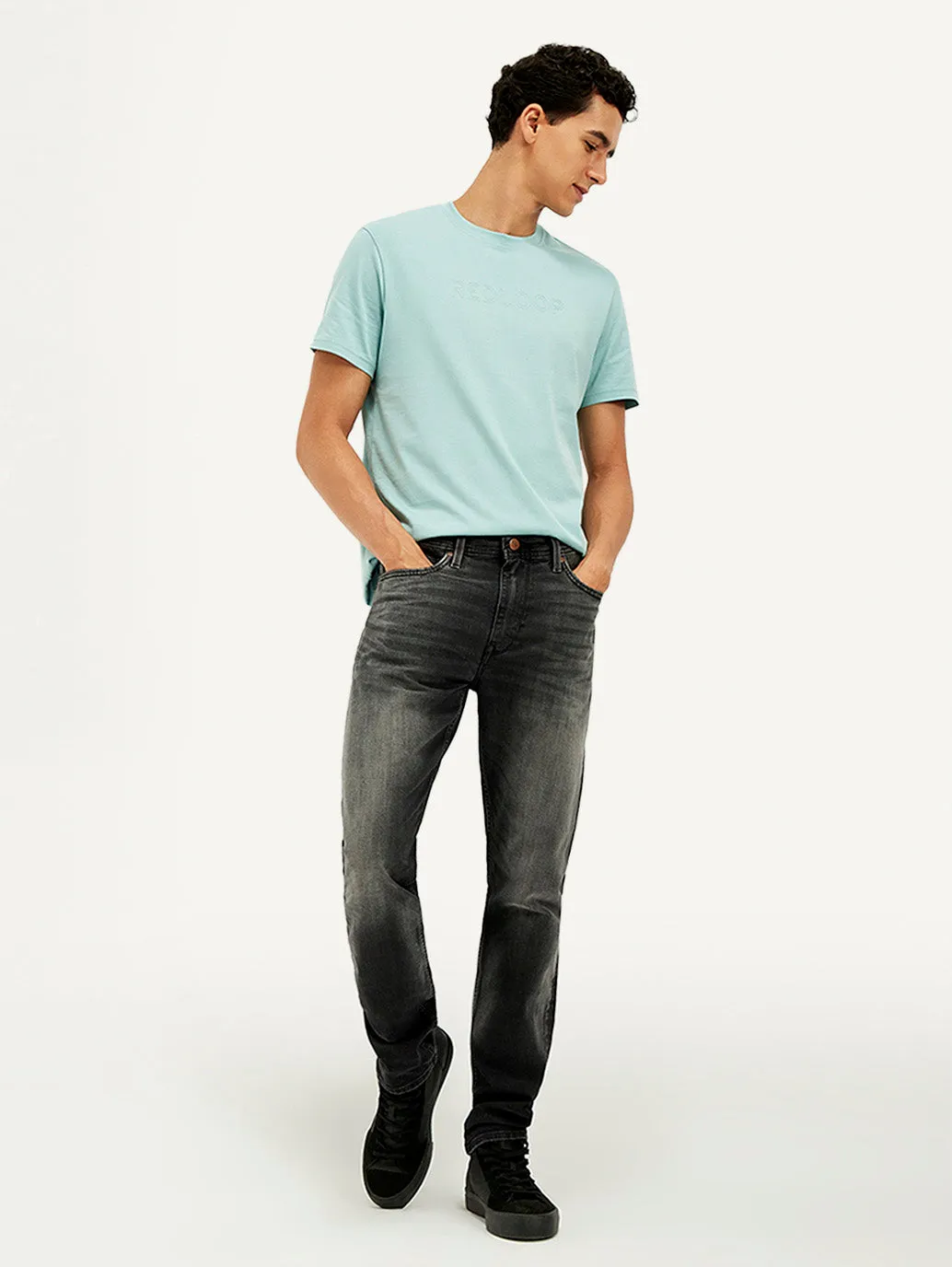High Waist Men's Redloop 512 Slim Tapered Fit Mid Rise Jeans