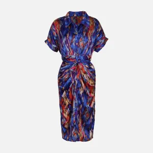 WOMEN FLORAL SHORT SLEEVE LONG DRESS Free Shape