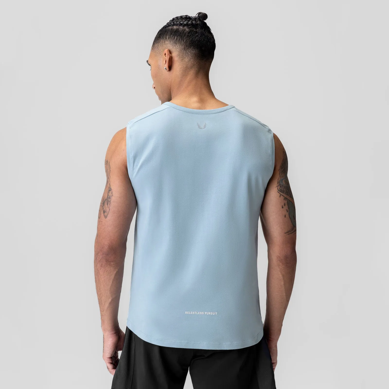 1060. Creora? Cotton Modal Cutoff Tank - Light Sky Stability - optimized Comfort Improvement