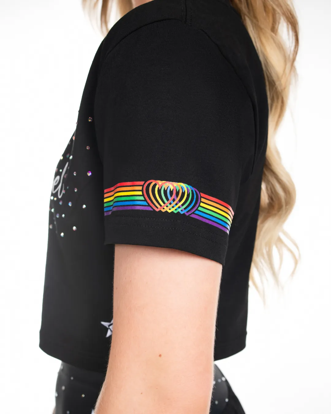 Be a Rebel Cropped Tee in Rainbow Crush SustainableBlend
