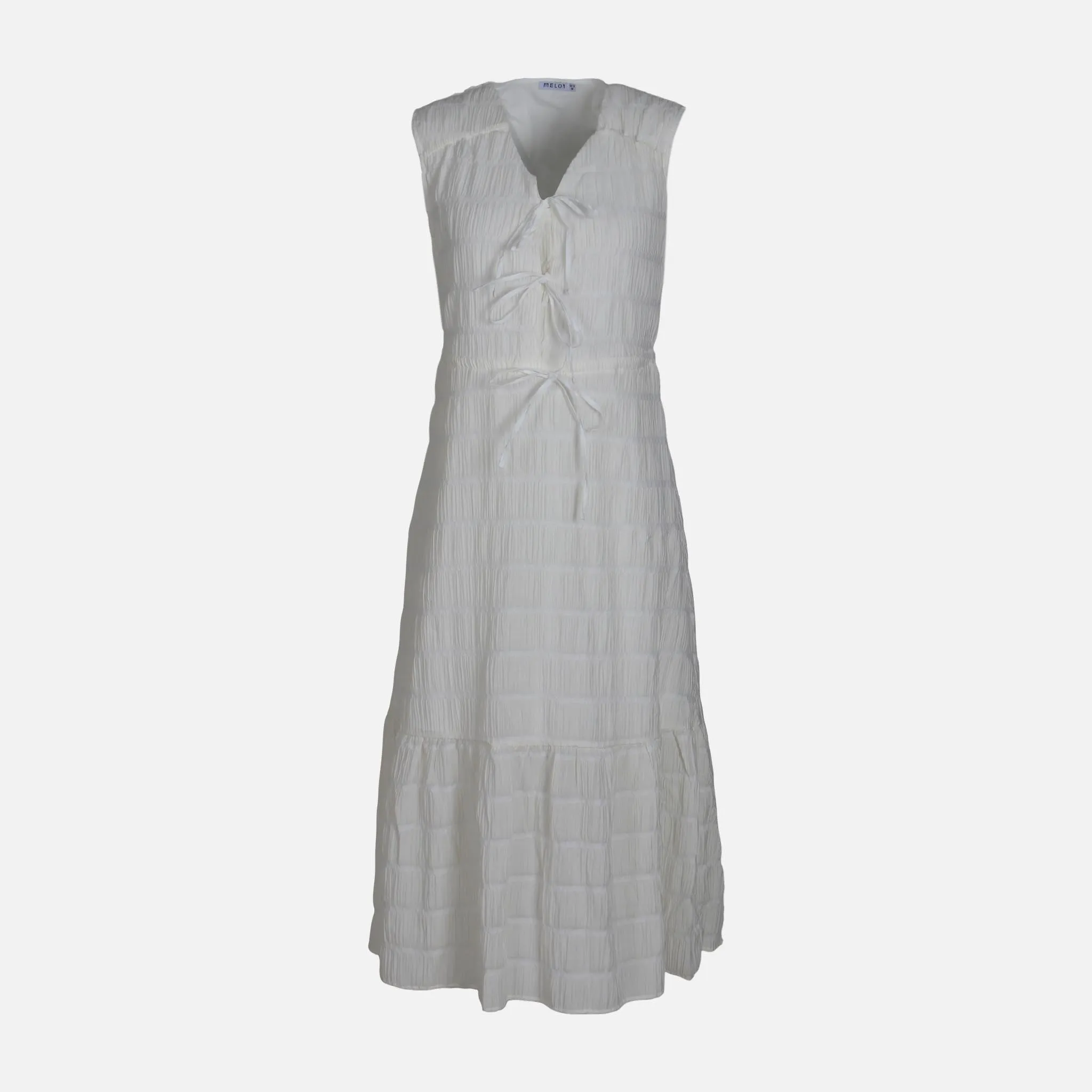 WOMEN SLEEVE LESS LONG DRESS TaglessCollar