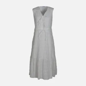 WOMEN SLEEVE LESS LONG DRESS TaglessCollar