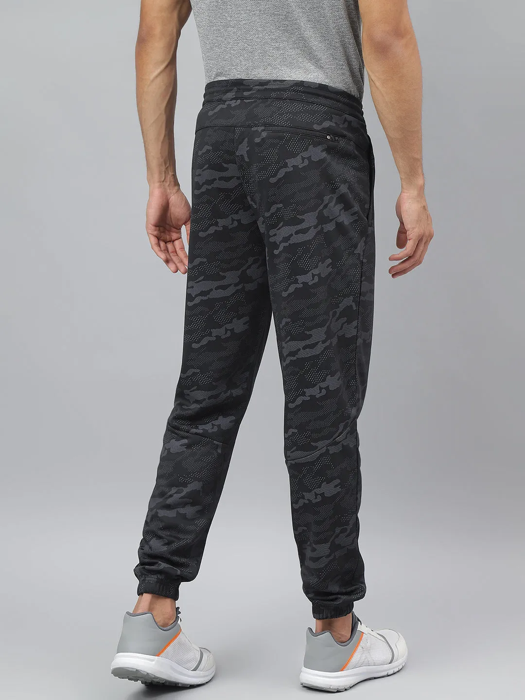 Travel Fit Alcis Men Black Anti-Static Slim-Fit Training Track Pants