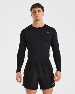 thermal High Quality Compression Long Sleeve T Shirt - Black