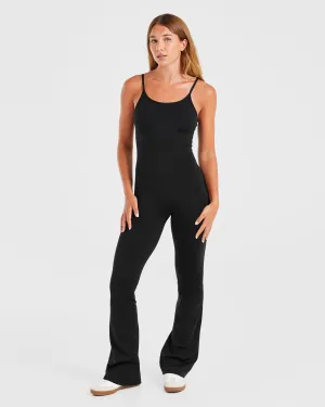 Sculpt Flared All In One - Black Breathable mesh lining Tight Net