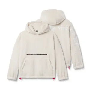 Ringtail possum like Nighttime Stroll 0553. Sherpa Recovery Hoodie - Ivory Cream/White