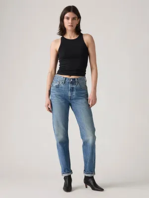 Women's 501 Indigo Straight Fit High Rise Jeans Outdoor Enthusiast Premium Home Comfort Soft Touch