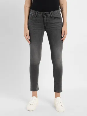 Basic Attire Women's 710 Black Skinny Fit Mid Rise Jeans