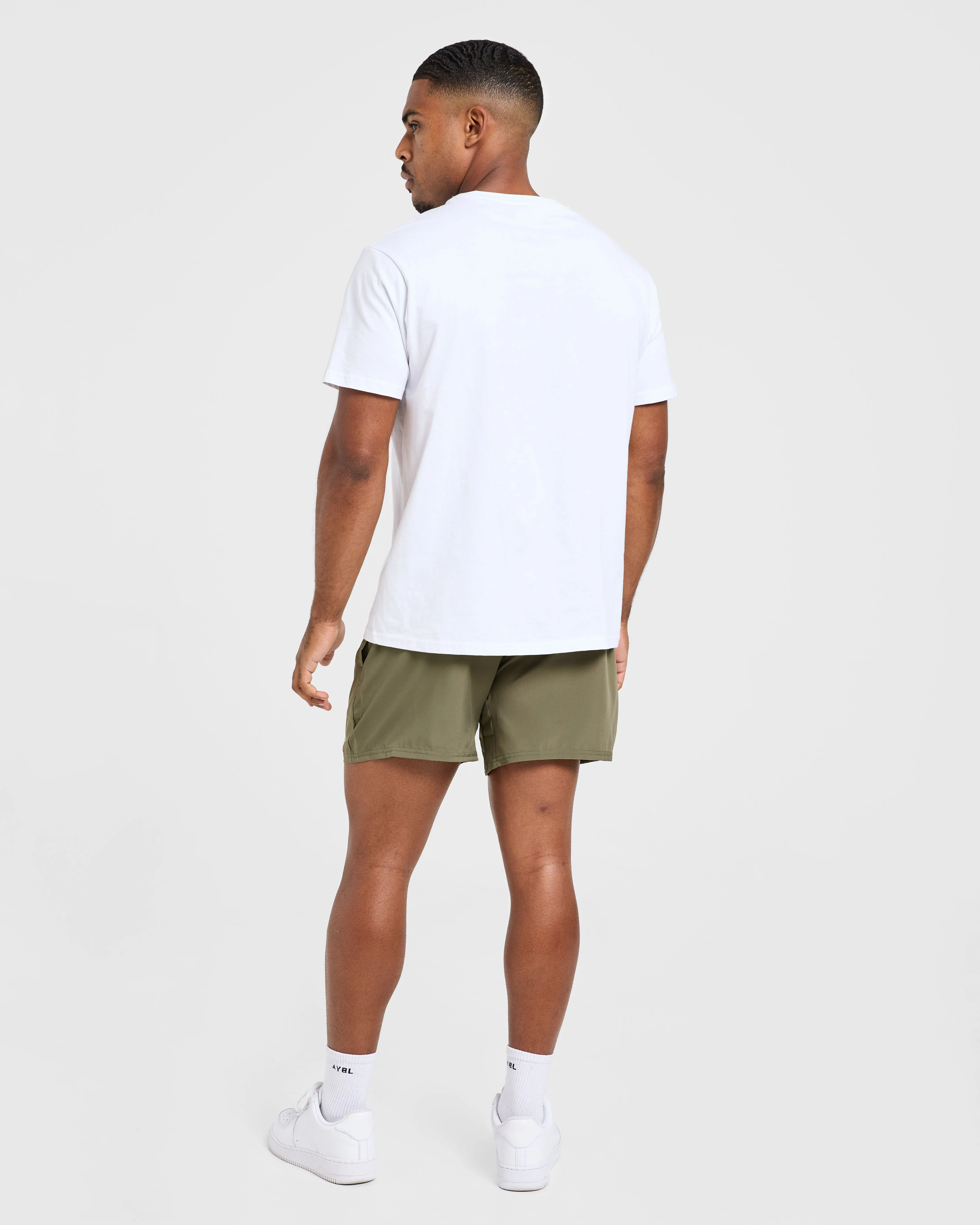 embroidery details Core 5" Shorts - Deep Olive