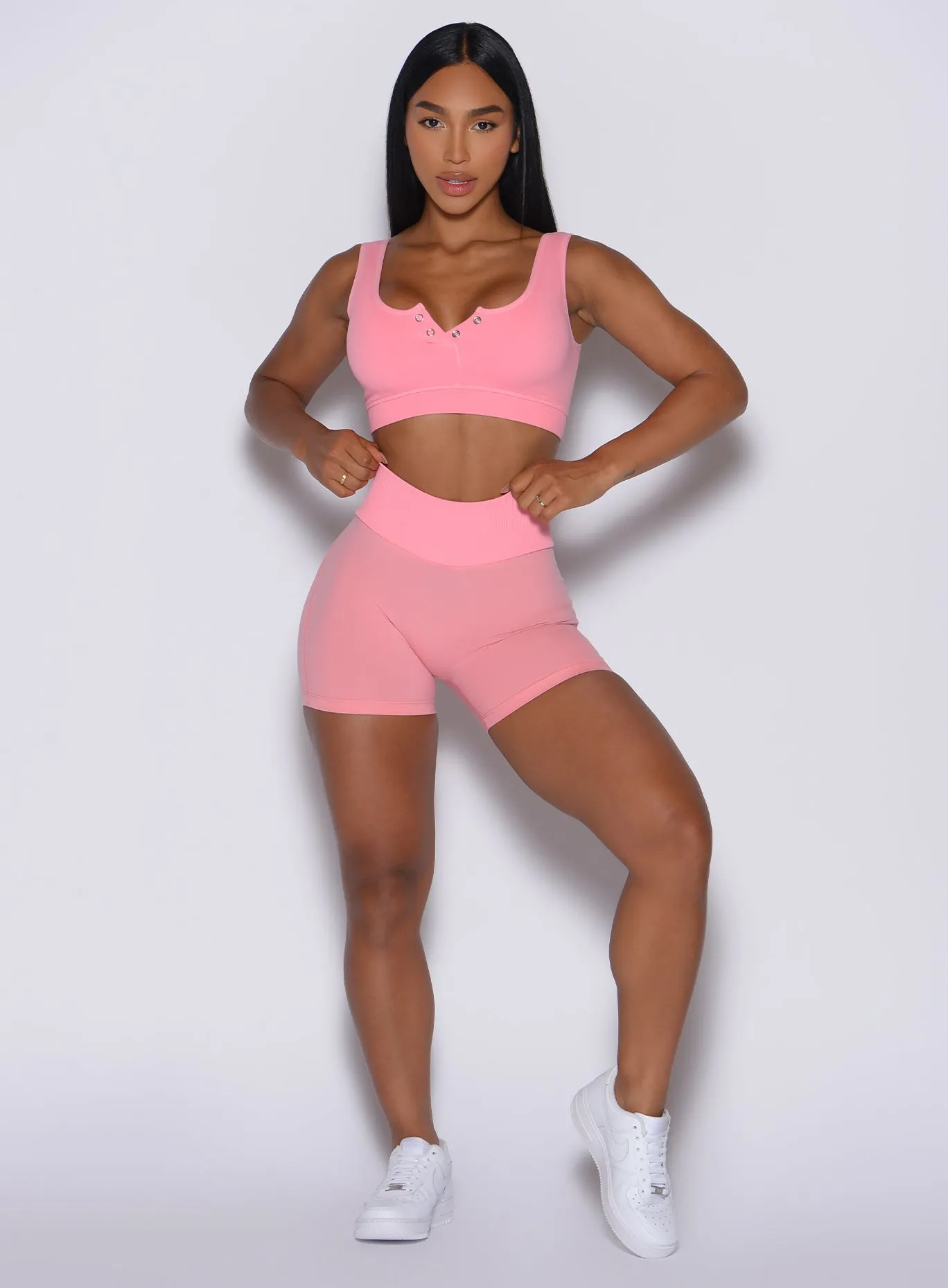 Ergonomic Pattern Cutting Roll Up Cuff Design Figure Scrunch Shorts