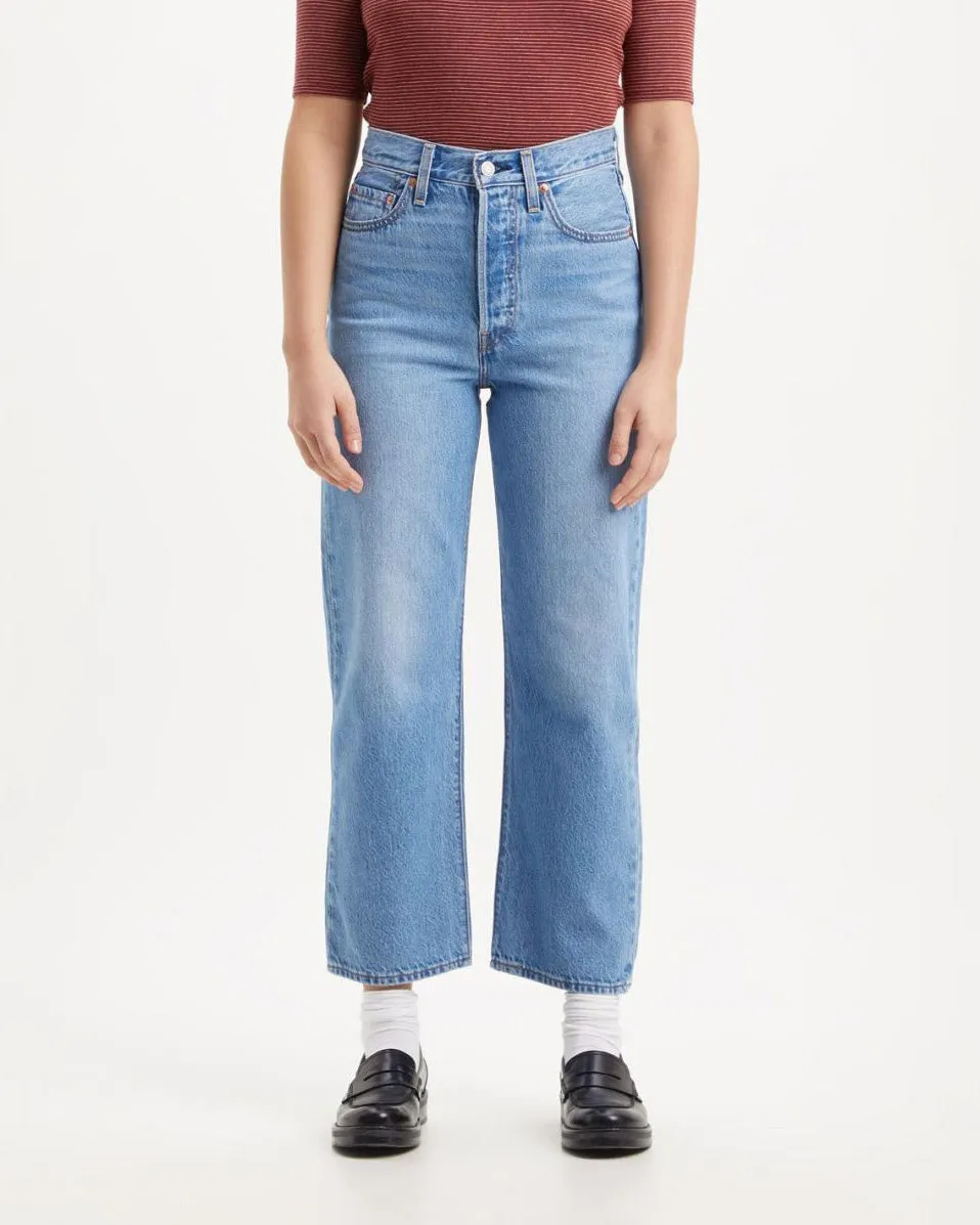 Levi's? Womens Ribcage Straight Ankle Jeans - In The Middle Breathable fabric Easy Wearing
