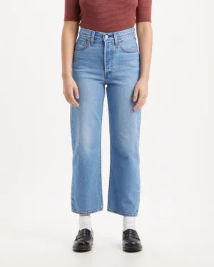 Levi's? Womens Ribcage Straight Ankle Jeans - In The Middle Formal Adult Fashion