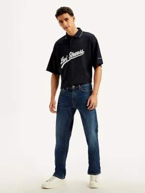 Men's 541 Dark Blue Athletic Tapered Fit Mid Rise Jeans Ultra Basic Easy Pair