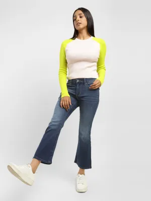Waterless Wash Technology Women's 715 Blue Flared Fit Mid Rise Jeans