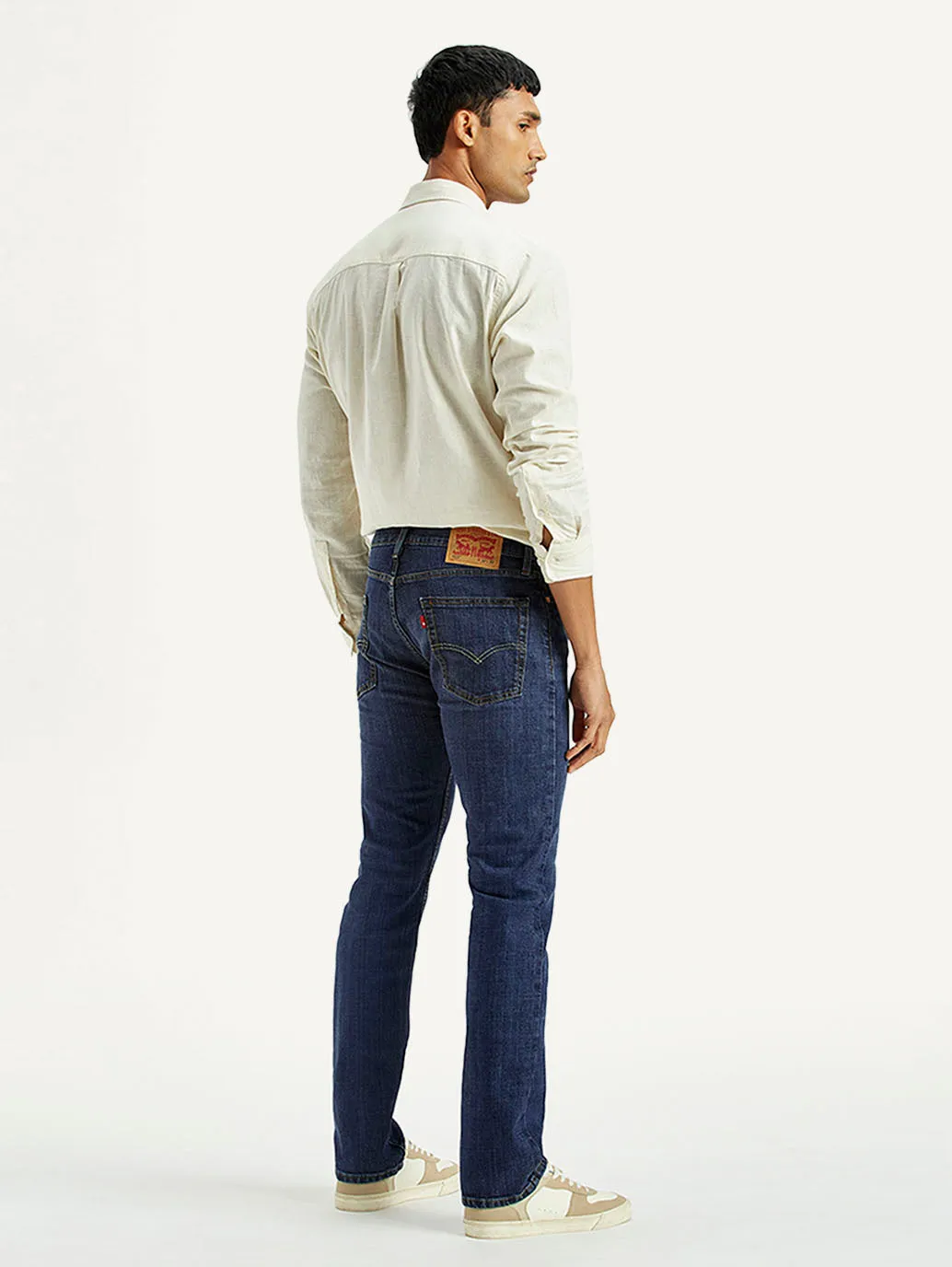 Leisure Ready Casual Student Outfit Men's Tinted 513 Med Indigo Slim Straight Fit Mid Rise Jeans
