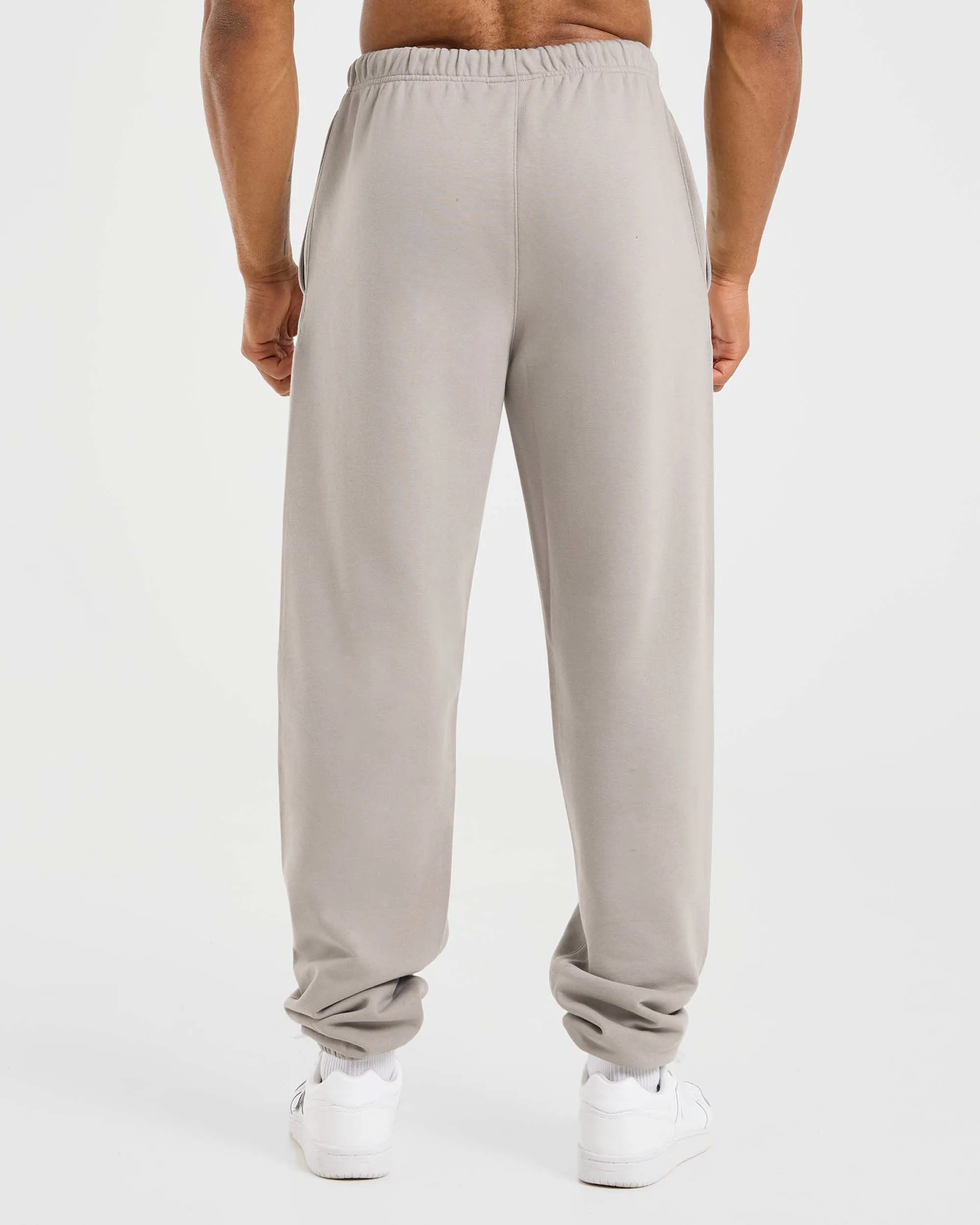 Non Irritating Tags Durable Waistband Craft Oversized Joggers - Fog