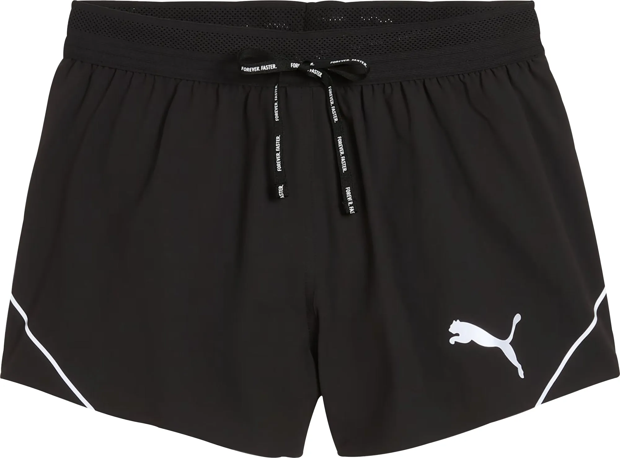 Puma Raceday UltraWeave 3 Inch Womens Split Running Shorts - Black Adaptive Temperature Control