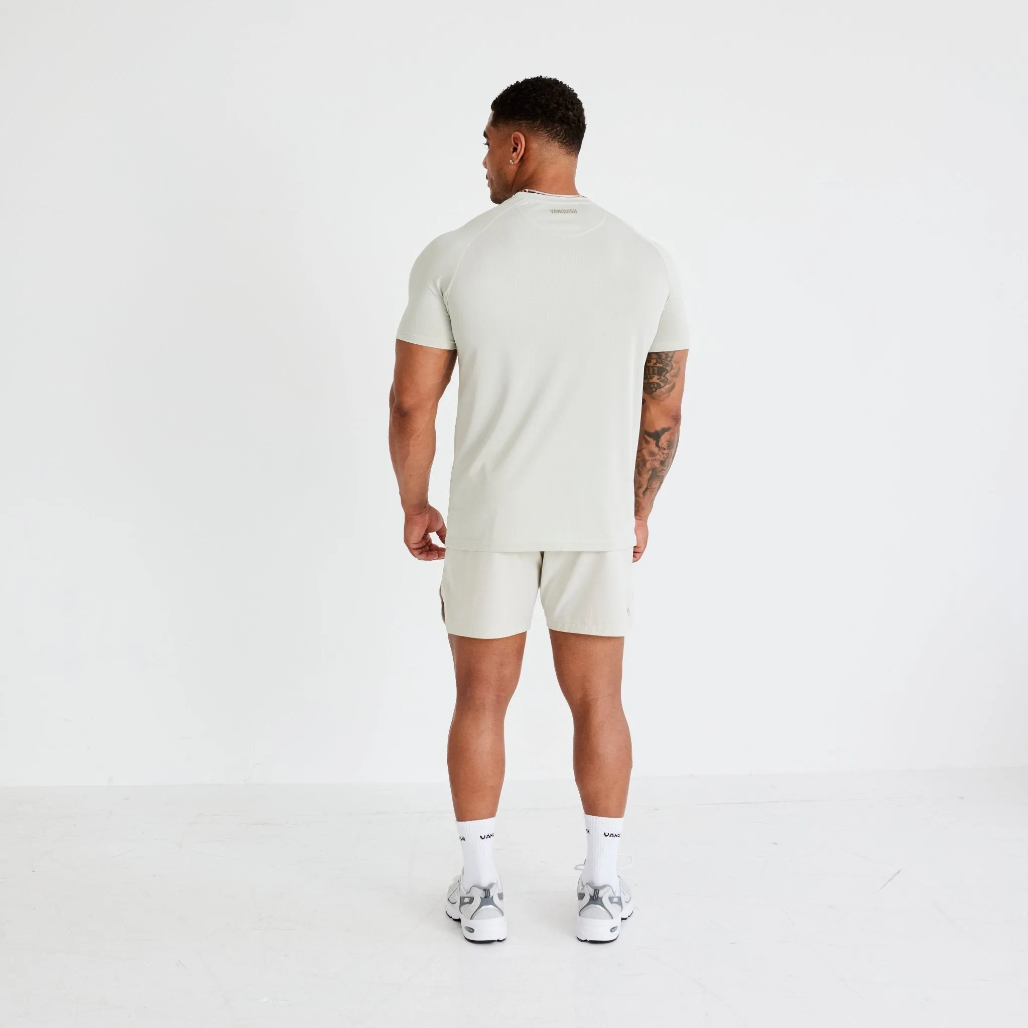 Vanquish Essential Stone Performance Short Sleeve T Shirt Airflow Ventilation System