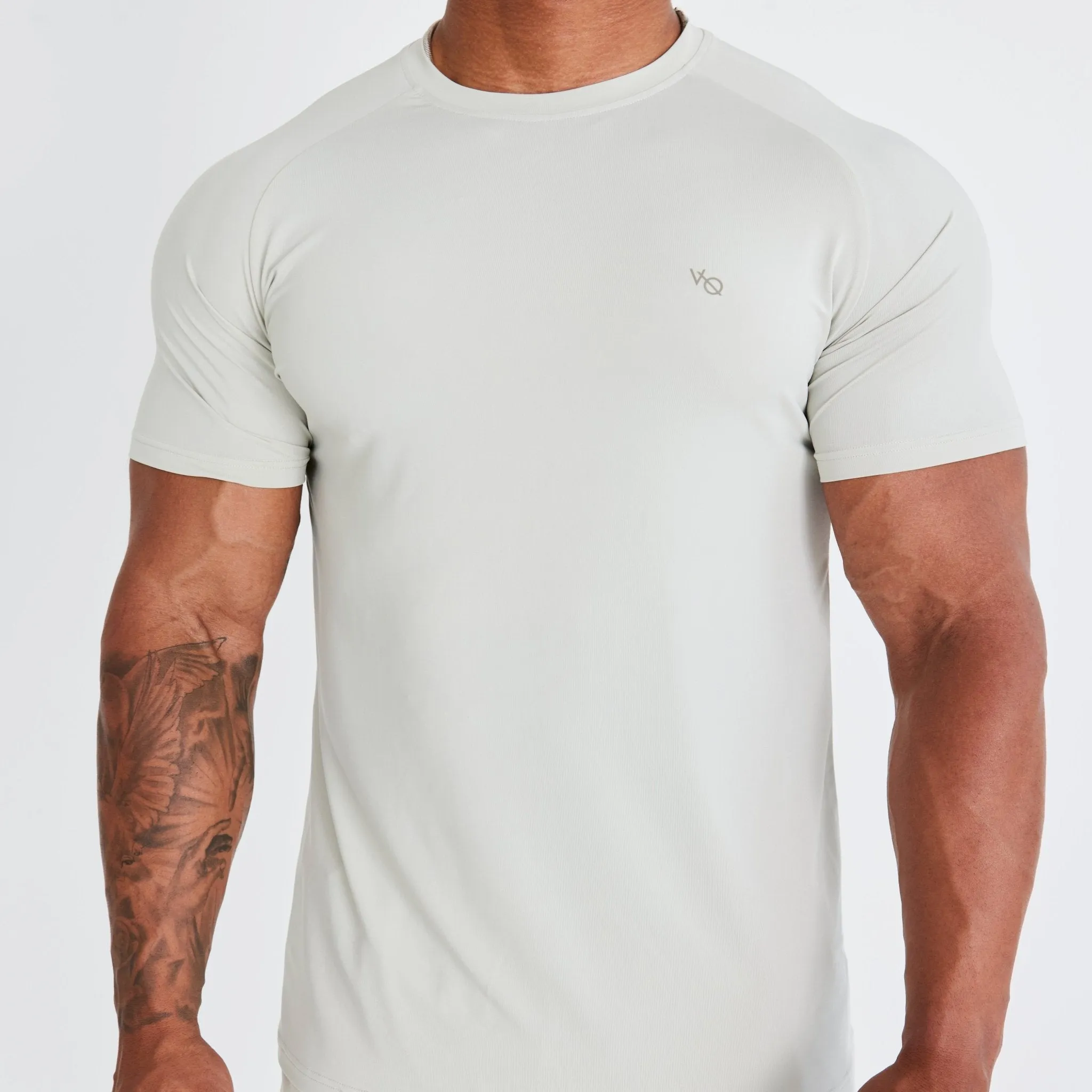 Vanquish Essential Stone Performance Short Sleeve T Shirt Eco Conscious Production Quick Drying
