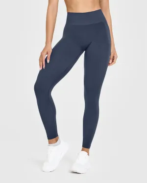 Sweat Wicking Effortless Seamless Leggings | True Blue Neutral Fit Travel Outfit Shape Retain