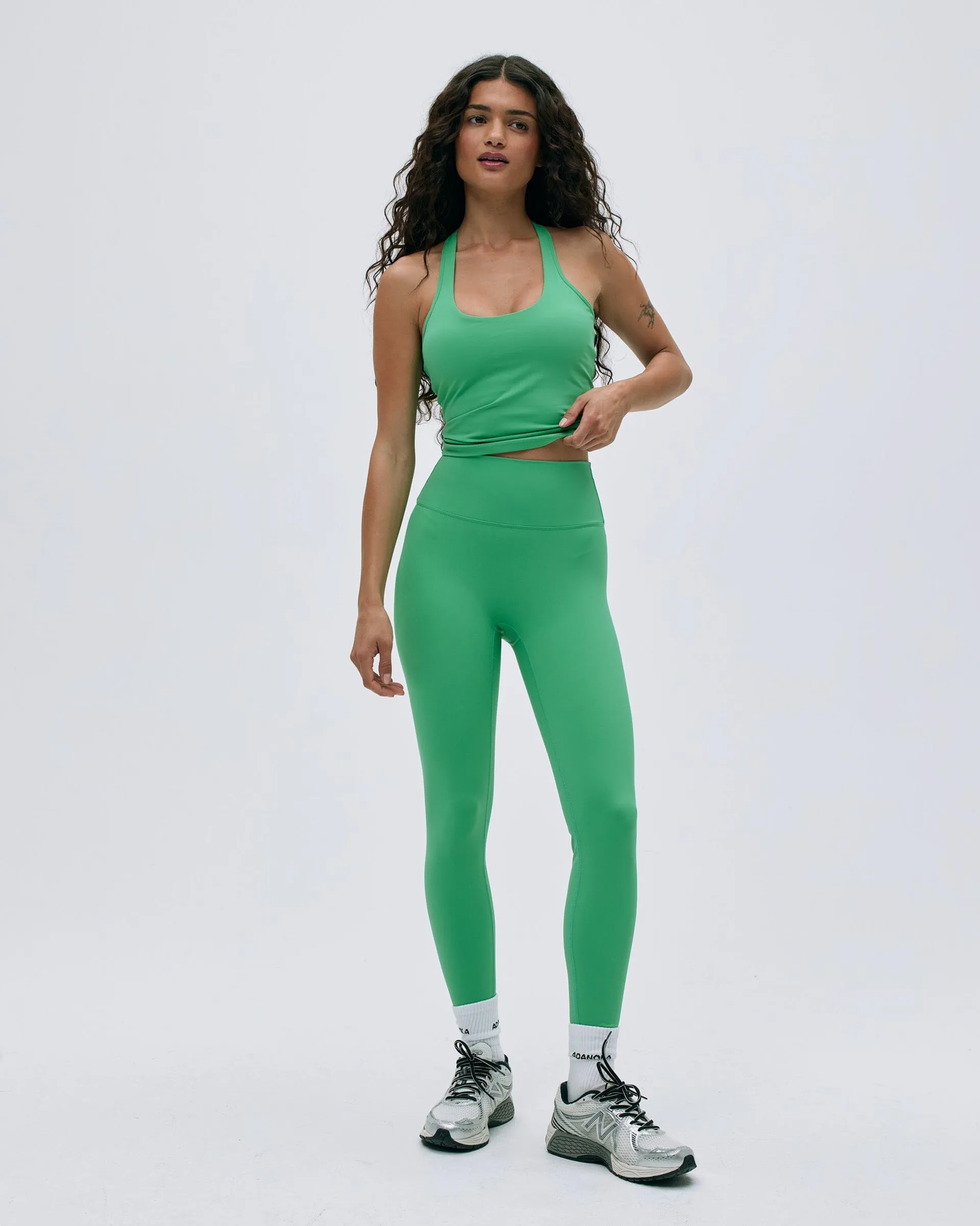 Long Wearing Lightweight Material Beginner Level Ultimate Leggings - Jade Green