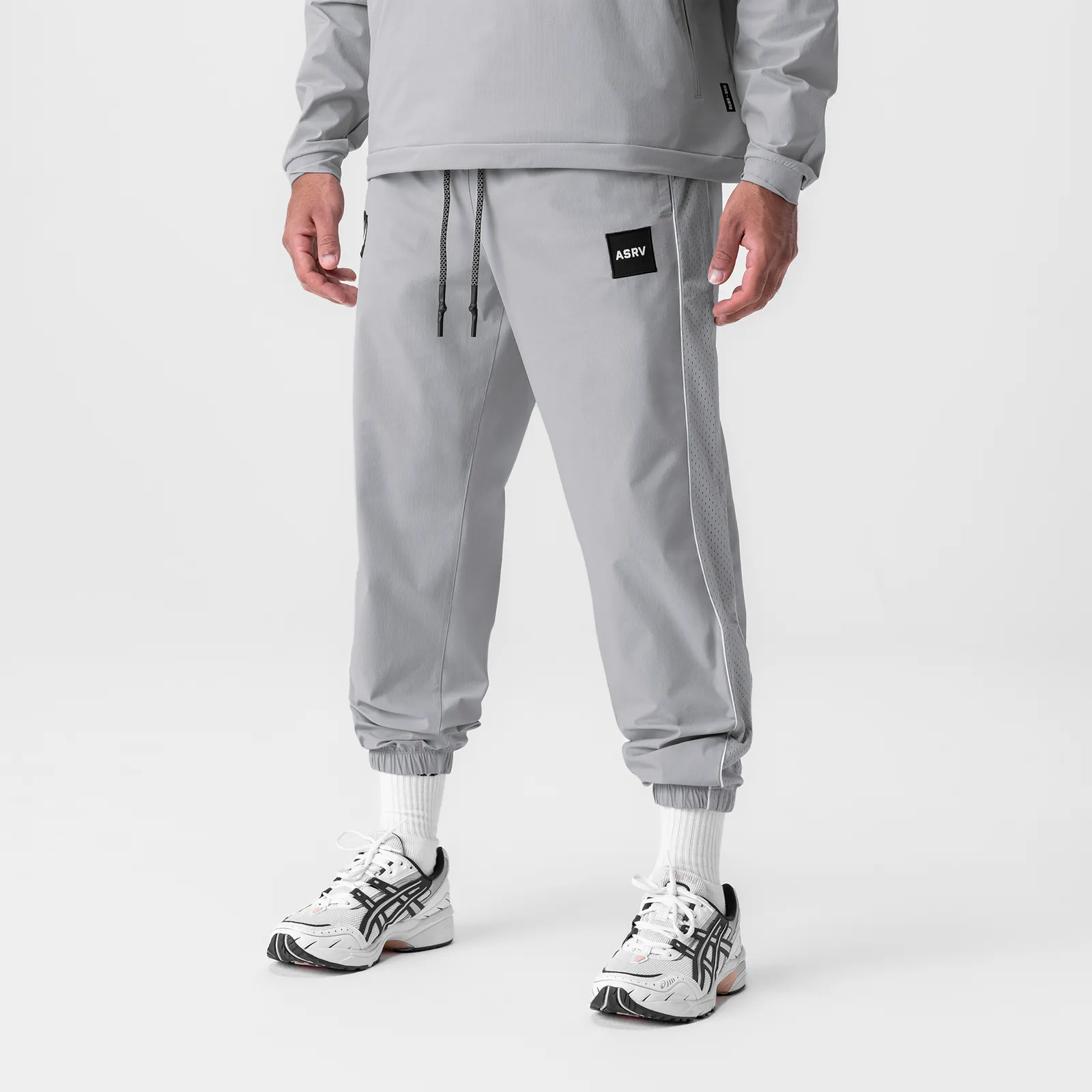 0796. Ripstop Oversized Track Pant - Slate Grey "Patch" MachineWashableFabric