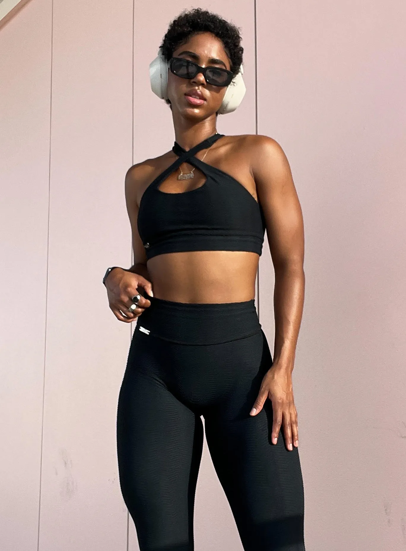 Adjustable Training Sessions Chevron Sports Bra