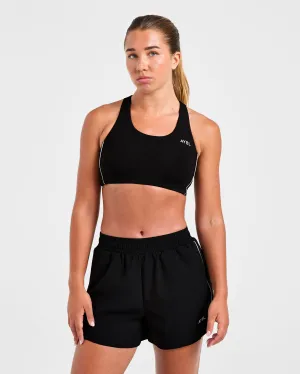 Bonded seams Large seams Run Sports Bra - Black