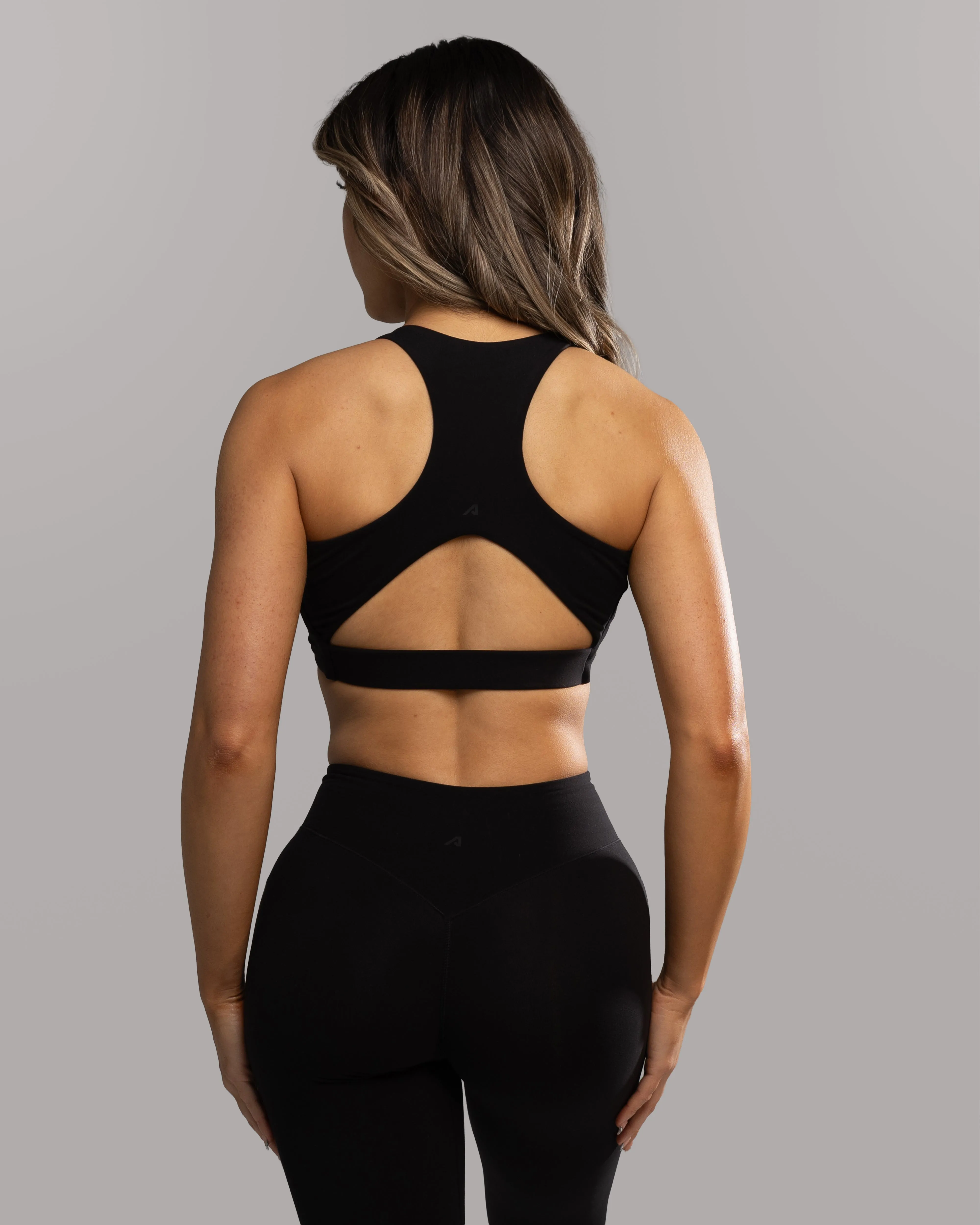 natural materials Oversized Fit Interval Bra - Black