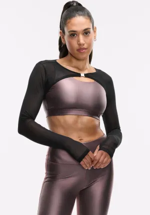 Mesh Shrug V-Back Bra teen clothing