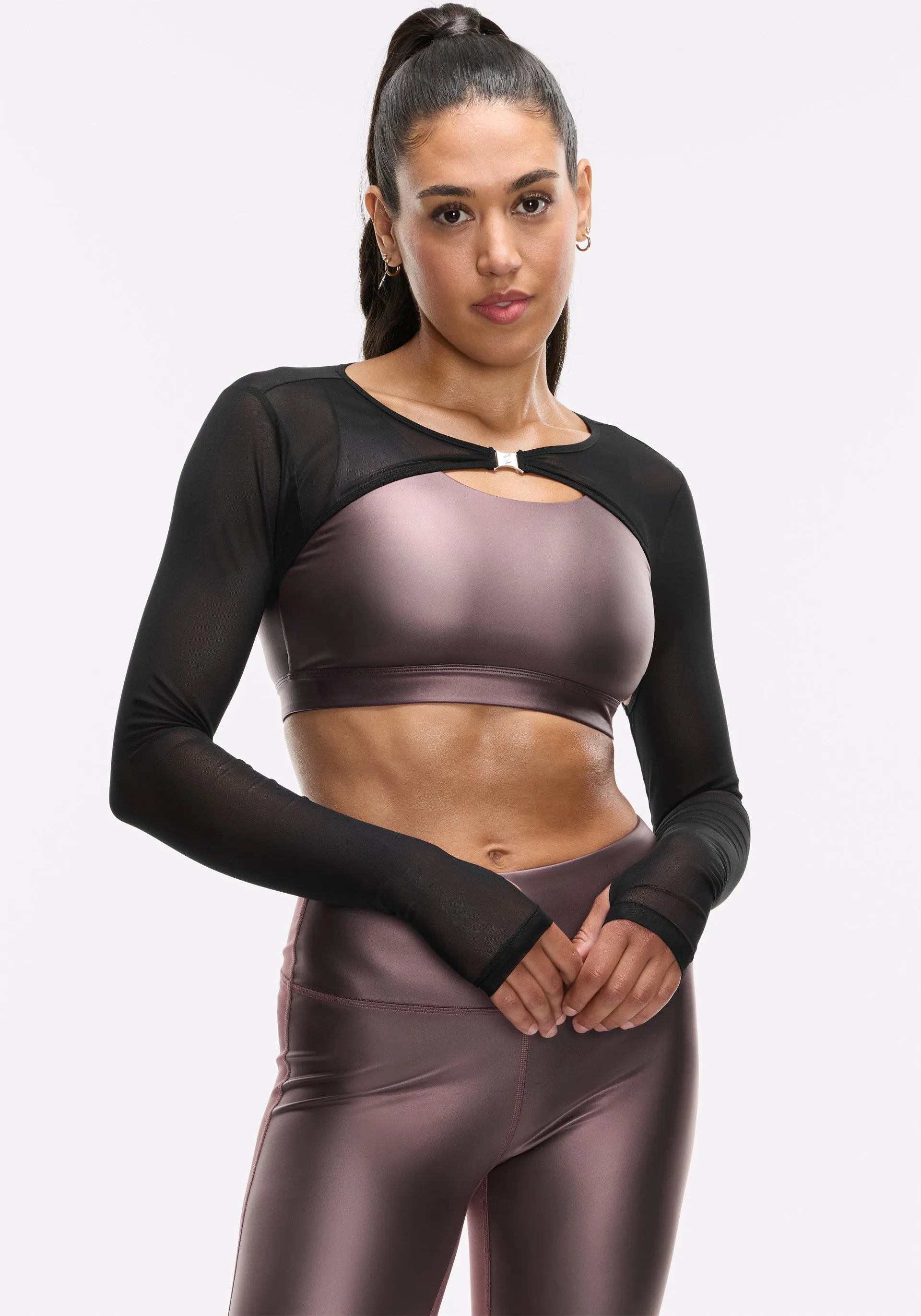 Mesh Shrug V-Back Bra teen clothing