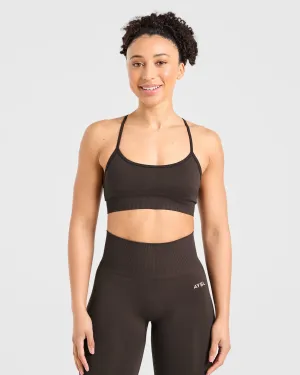 Organic activewear Empower Seamless Sports Bra - Cocoa Brown