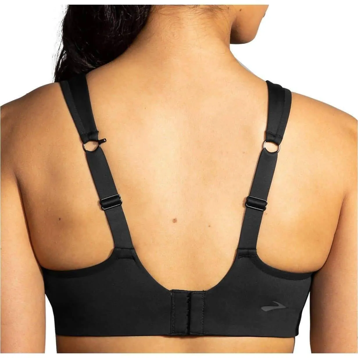 Adjustable Straps Brooks Drive Convertible Run Womens Sports Bra - Black