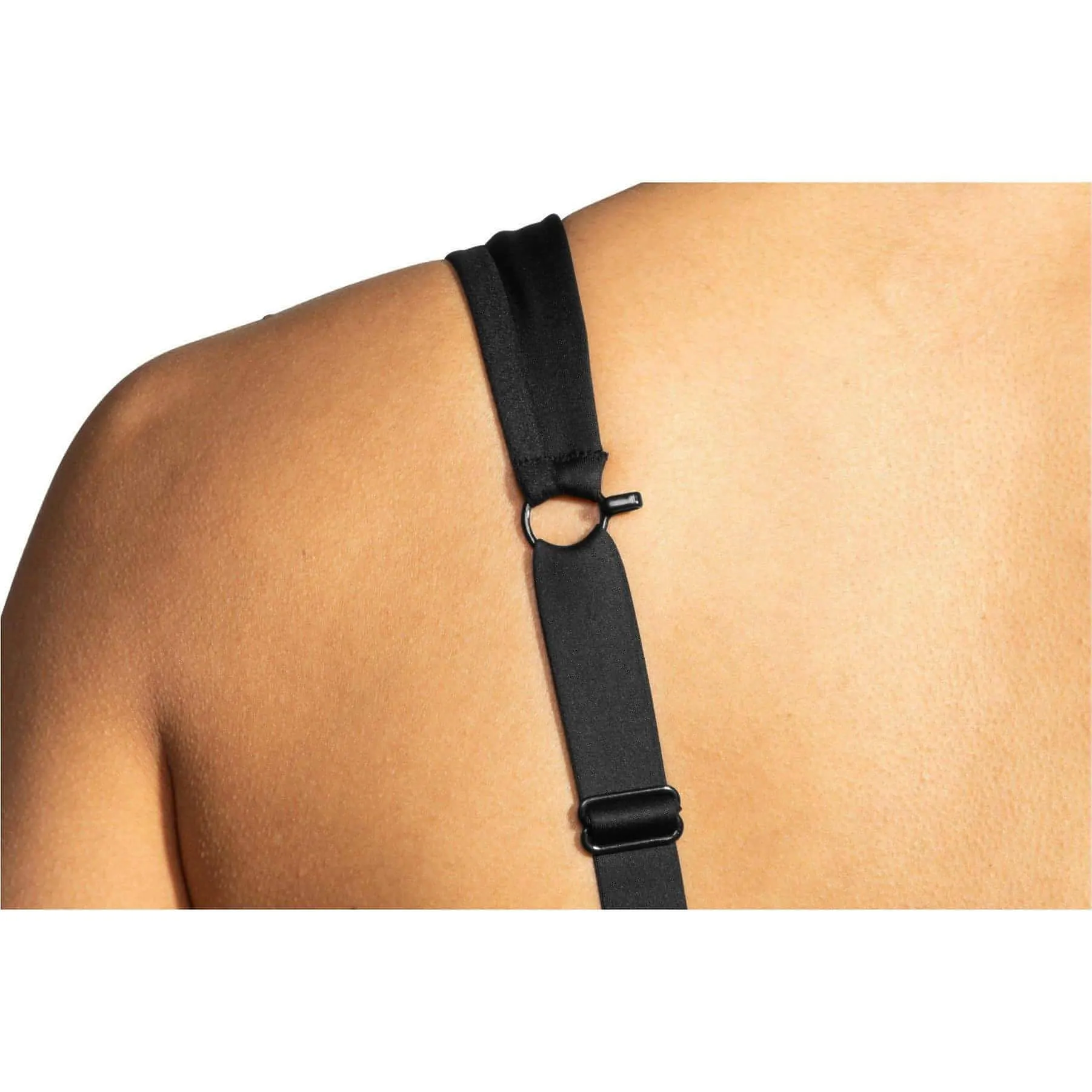 Brooks Drive Convertible Run Womens Sports Bra - Black Spaghetti straps