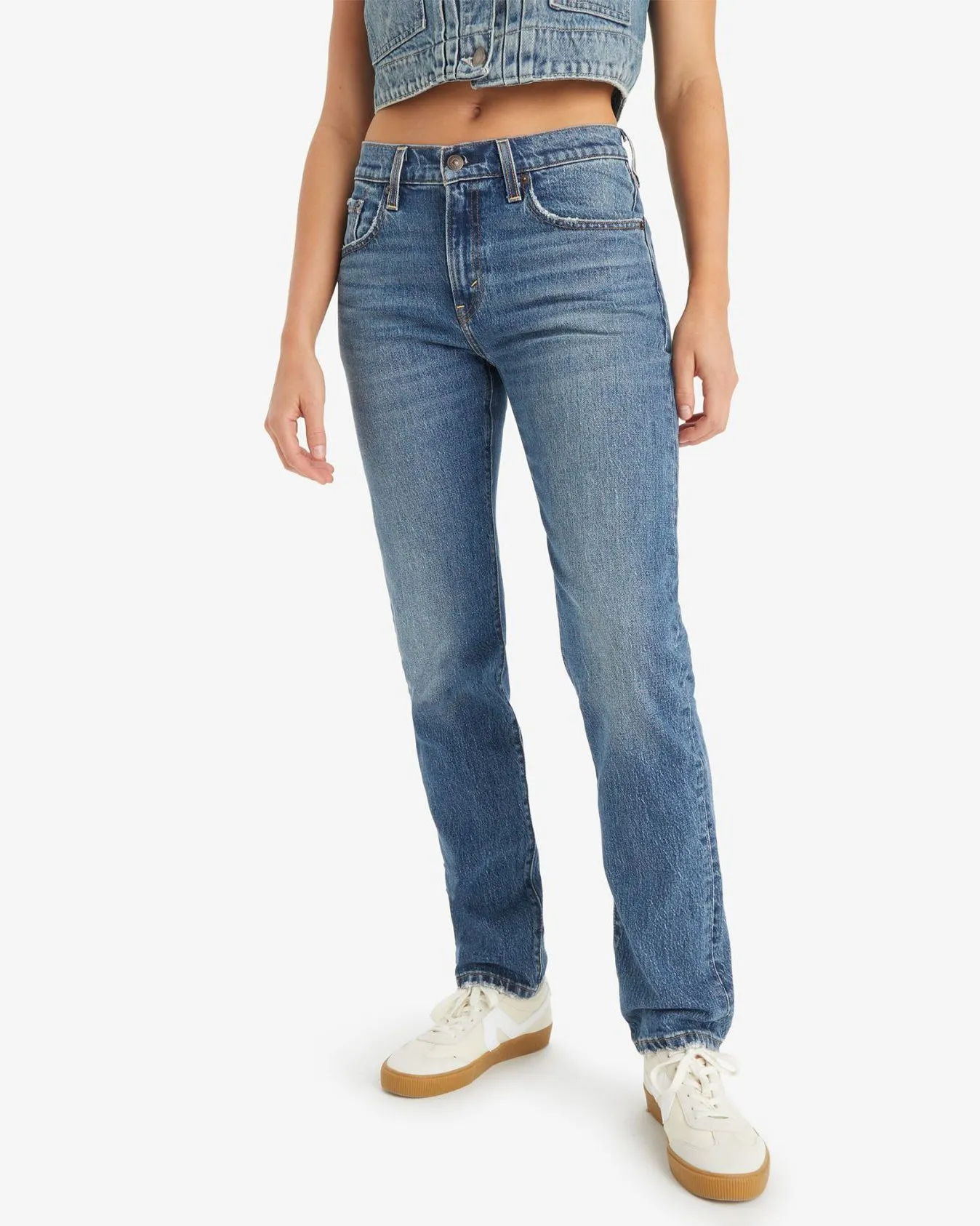Levi's? Womens Middy Straight Jeans - On Trend Everyday Outfit Functional Fit