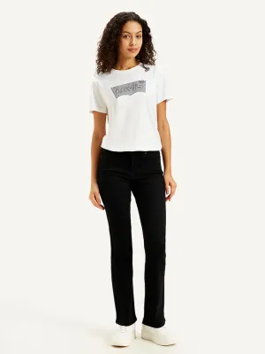 Women's 315 Black Flared Fit High Rise Jeans Shopping Day Vibrant All Around