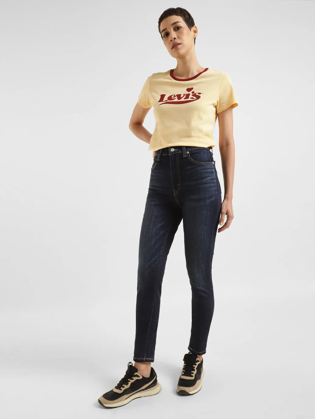 Simple clothing Women's Blue Skinny Fit High Rise Jeans
