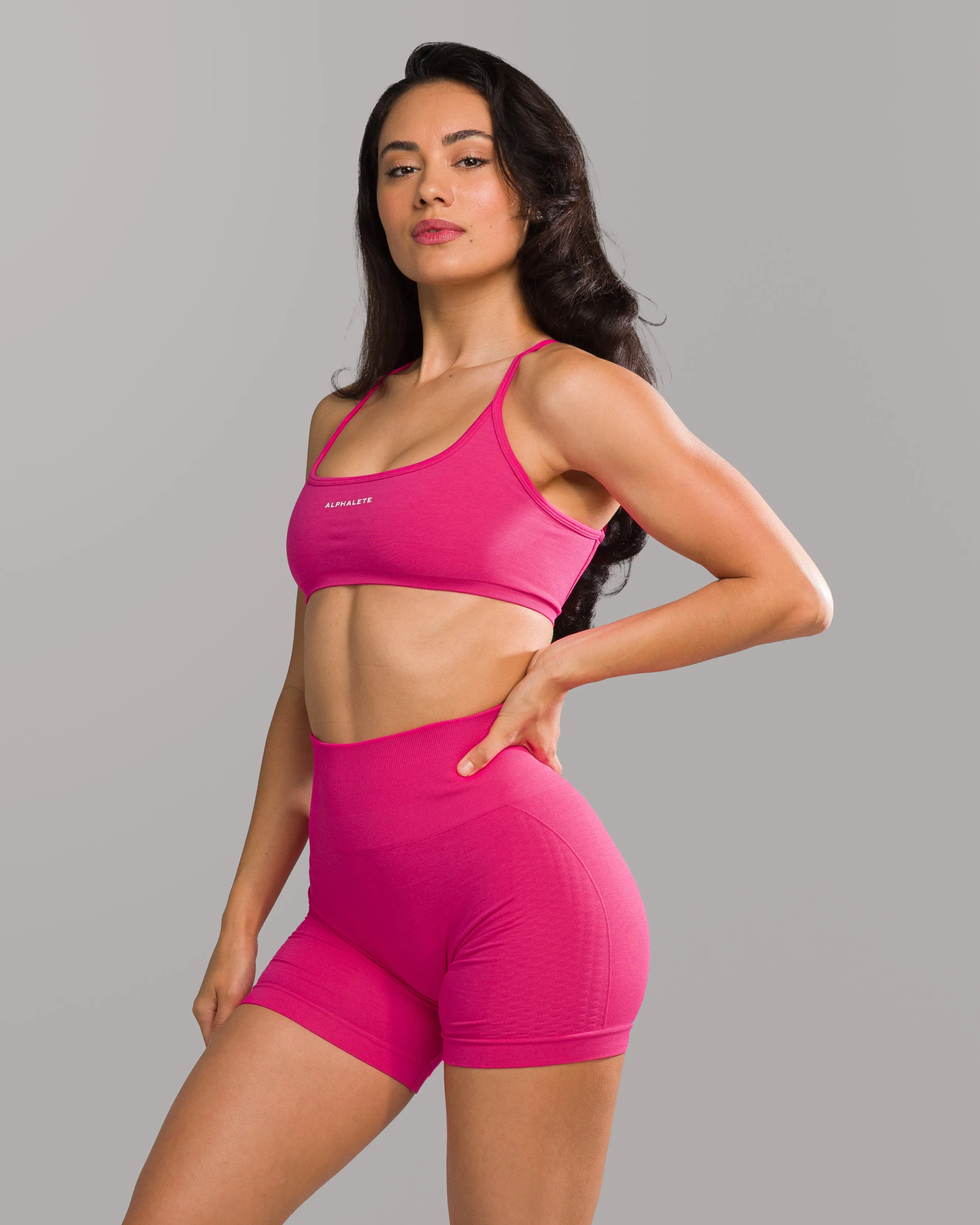 Amplify Open Back Bra - Bloom Supportive Fabric