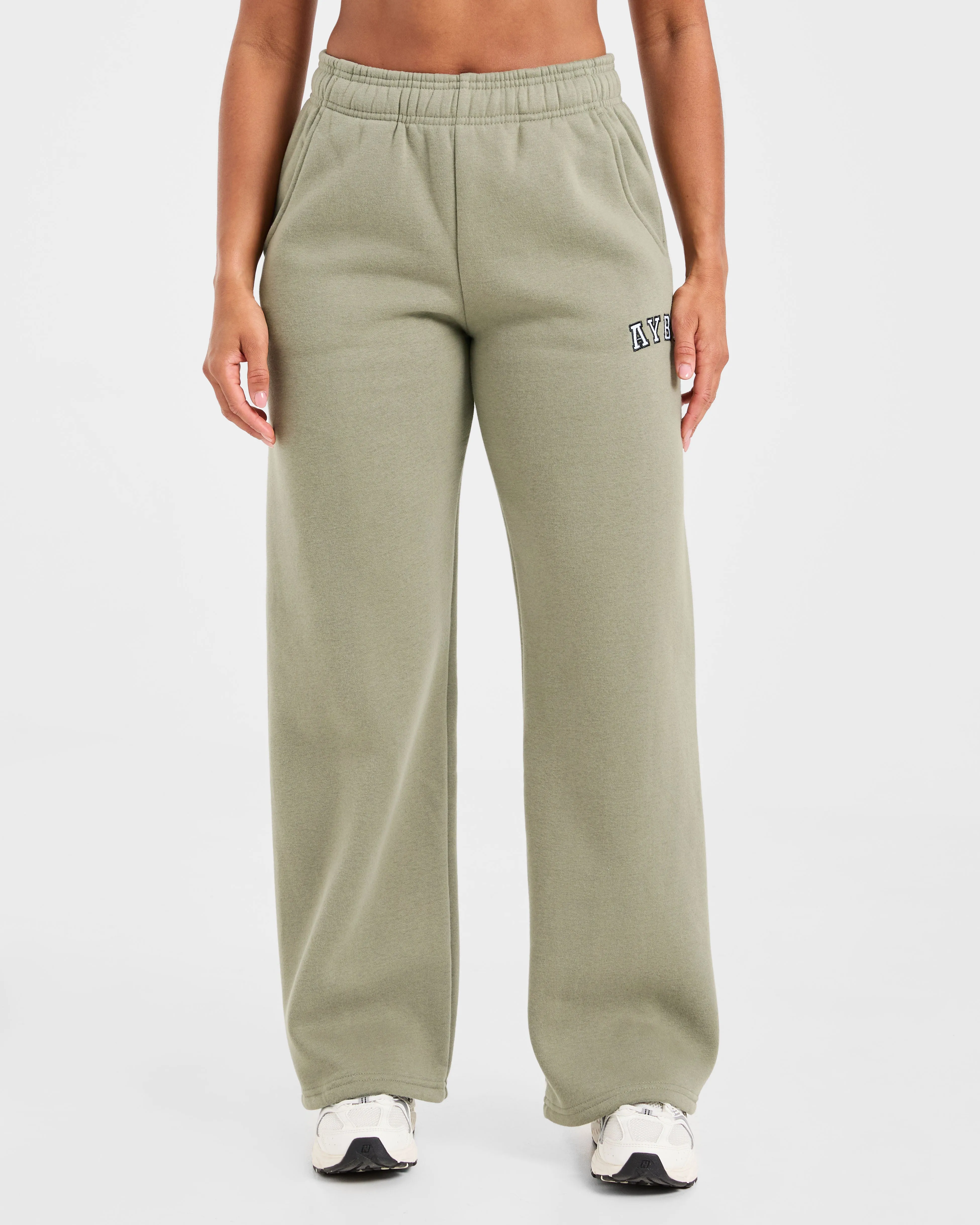 Orange sports apparel Unisex Varsity 2.0 Oversized Straight Leg Joggers - Muted Olive