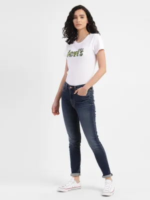 Women's 721 Indigo Skinny Fit High Rise Jeans Classic Office Wear