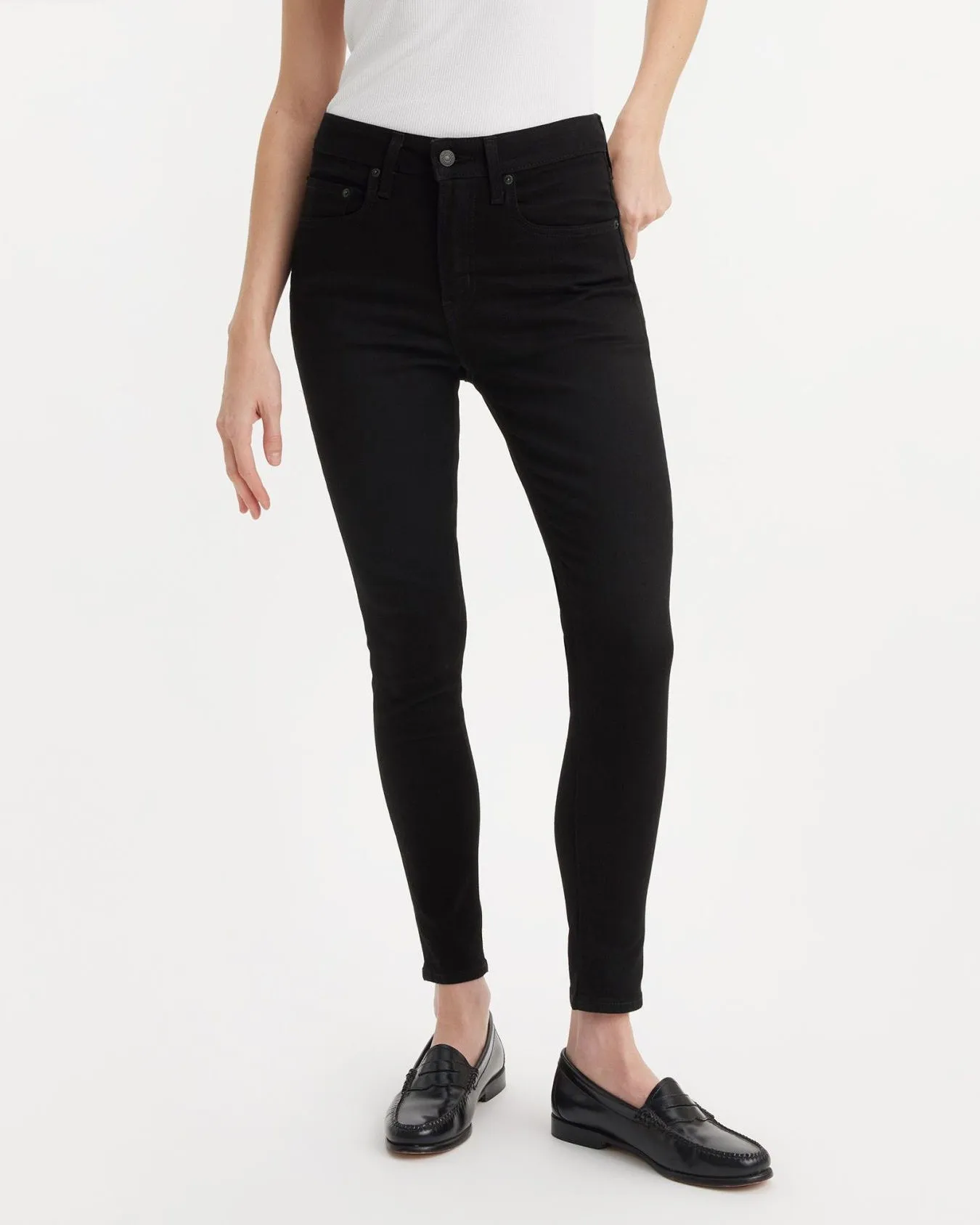 Simple Outfit Comfortable Style Levi's? Womens 721 High Rise Skinny Jeans - Midnight Gaze