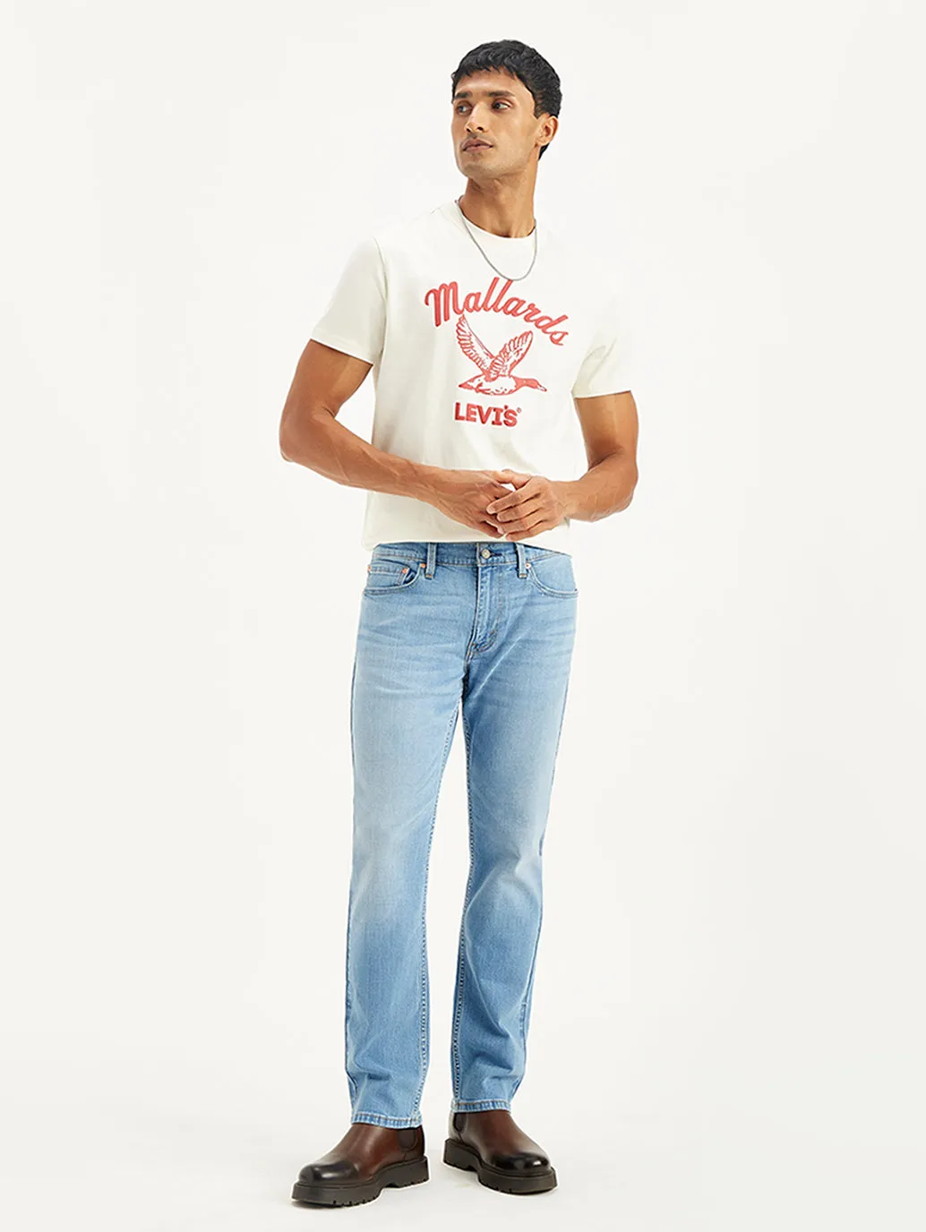 Autumn Days Parent Style Men's 511 Light Blue Slim Fit Mid Rise Jeans