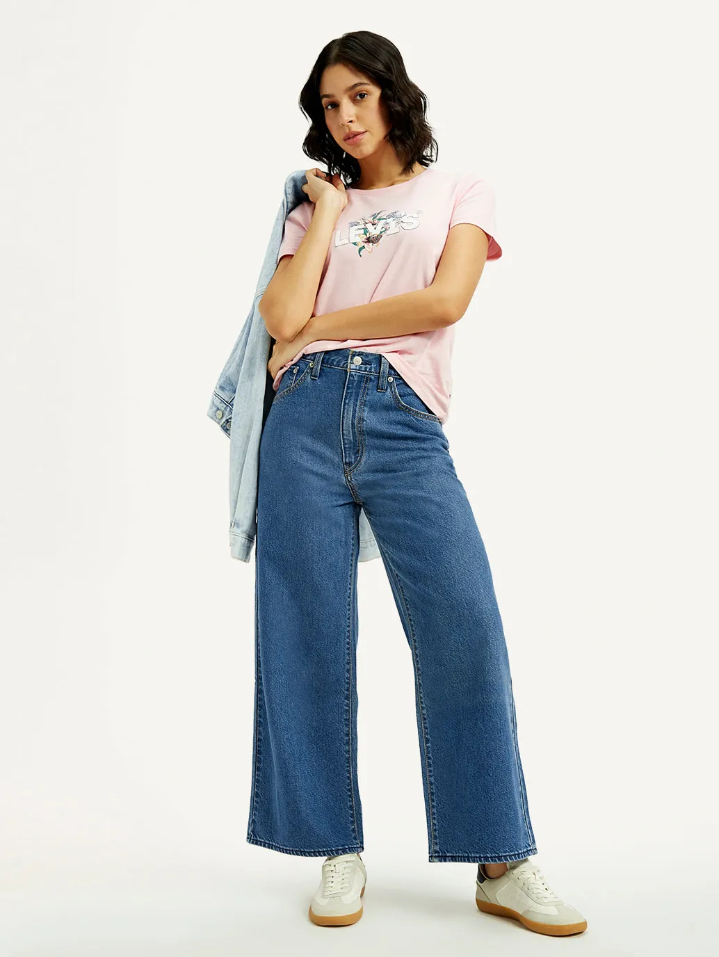 Spring Mood Smooth Work Meeting Chill Vibes Women's Cinch 94 Med Indigo Baggy Fit Mid Rise Jeans